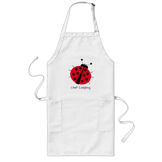 Ladybug liebt Niedlichen Cartoon Spaß Red Girly Lange Schürze (Vorne)