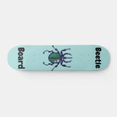Ladybug, lieveheersbeestje pixelart skateboard (Horizontal)
