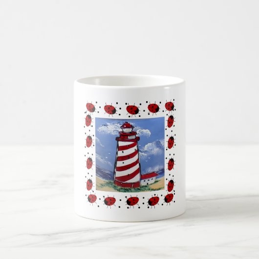 Ladybug Lighthouses Kaffeetasse (Mittel)