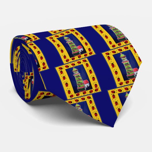 Ladybug Lighthouses Krawatte (Gerollt)