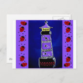 Ladybug Lighthouses Postkarte (Vorne/Hinten)