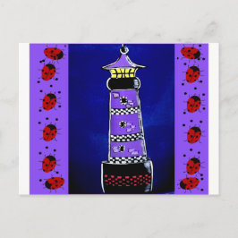 Ladybug Lighthouses Postkarte