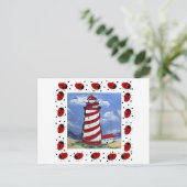 Ladybug Lighthouses Postkarte (Stehend Vorderseite)