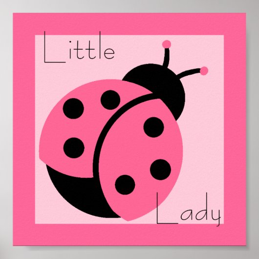 Ladybug "Little Lady" Print Poster (Vorne)