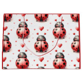 Ladybug Love (personalized) Große Geschenktüte (Vorderseite)