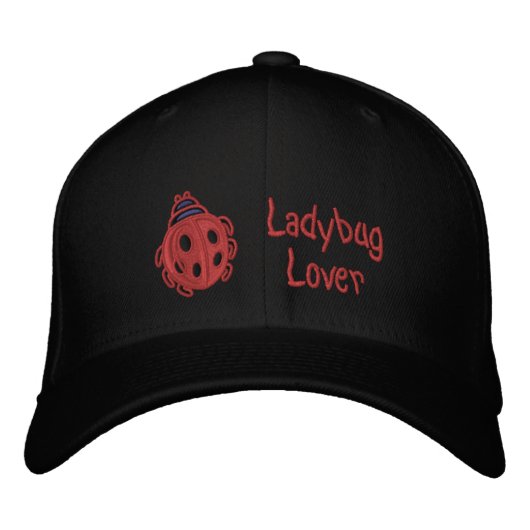 Ladybug Lover bestickte Cap Baseballkappe (Vorderseite)