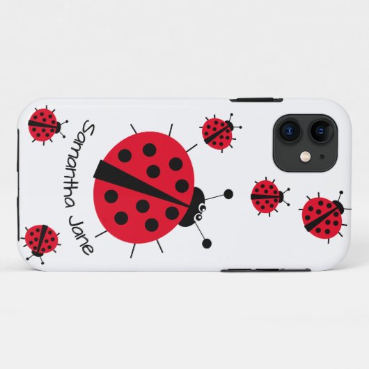 Ladybug Lover Girly Fun Niedlicher Cartoon Case-Ma Case-Mate iPhone Hülle (Rückseite (Horizontal))