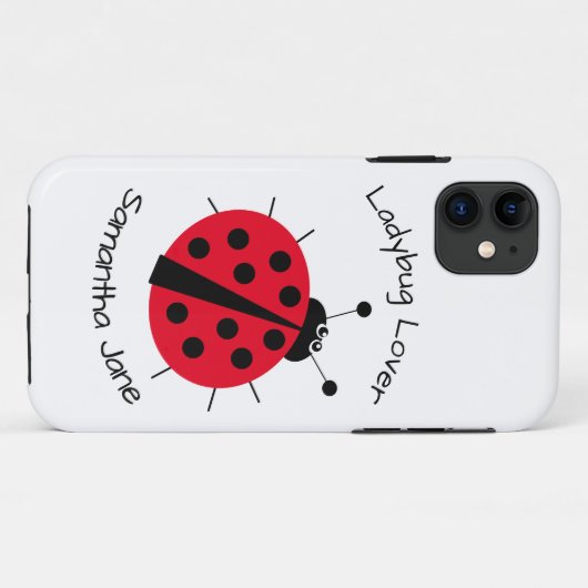 Ladybug Lover Girly Fun Niedlicher Cartoon Case-Mate iPhone Hülle (Rückseite (Horizontal))
