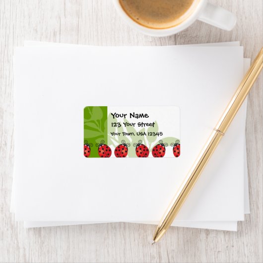 Ladybug Luck Adressaufkleber (Insitu)