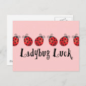 Ladybug Luck Postkarte (Vorne/Hinten)
