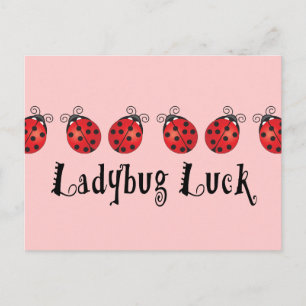 Ladybug Luck Postkarte