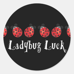 Ladybug Luck Runder Aufkleber