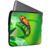 Ladybug Macro Laptop Sleeve | Nature Tech Pouch (Vorne Rechts)