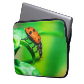 Ladybug Macro Laptop Sleeve | Nature Tech Pouch (Vorderseite Links)