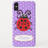Ladybug-Mädchen nennen grünes Ipotierhandwerk Case-Mate iPhone Hülle (Rückseite)