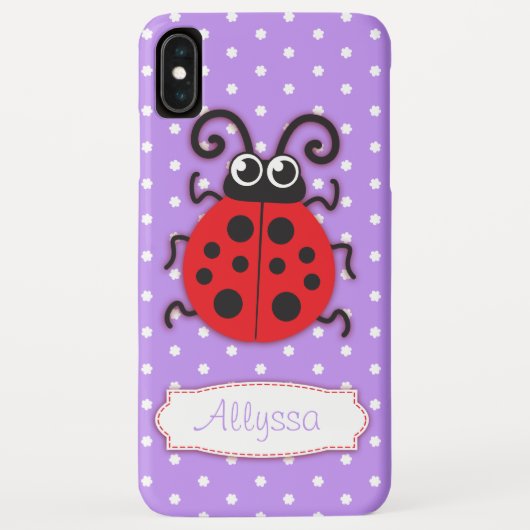 Ladybug-Mädchen nennen grünes Ipotierhandwerk Case-Mate iPhone Hülle (Rückseite)