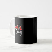 Ladybug-Mama des Geburtstagskinder-Shirts Kaffeetasse (Vorderseite Links)