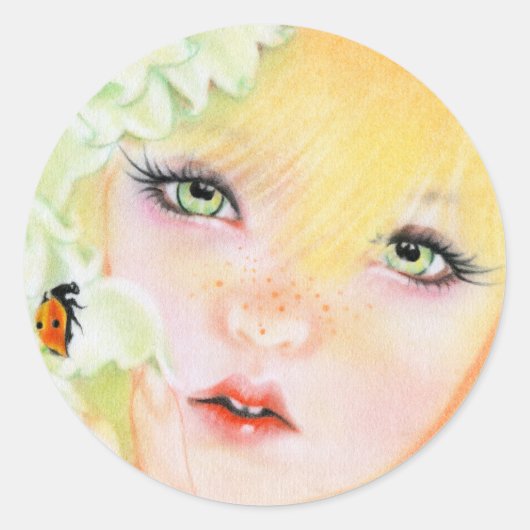 Ladybug-Märchen Runder Aufkleber (Vorderseite)
