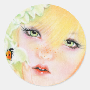 Ladybug-Märchen Runder Aufkleber