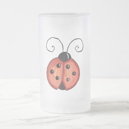 Ladybug Mattglas Bierglas (Mittel)