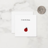 Ladybug Mini Vielen Dank flache Note Card Mitteilungskarte (Vorderseite/Rückseite Beispiel)