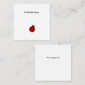 Ladybug Mini Vielen Dank flache Note Card Mitteilungskarte (Vorne/Hinten)