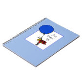 Ladybug mit blauem Ballon, denken Sie an Sie Notizblock (Linke Seite)