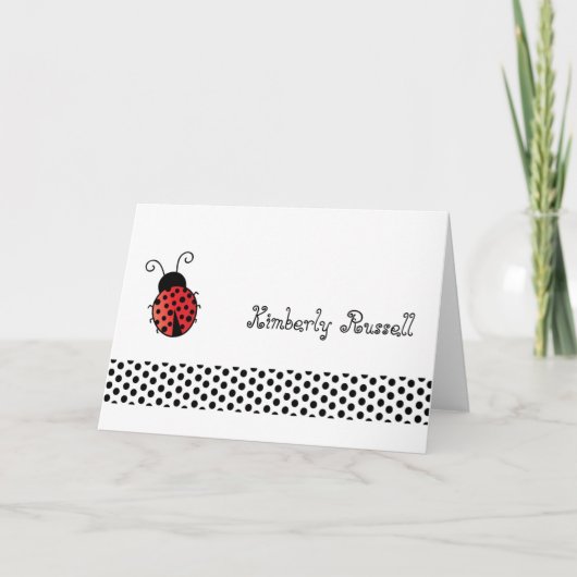 Ladybug mit Dots Personalisiert Stationery (Vorderseite)