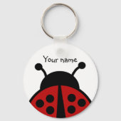 Ladybug mit Ihrem Namen Schlüsselanhänger (Vorderseite)
