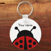 Ladybug mit Ihrem Namen Schlüsselanhänger (Vorderseite)