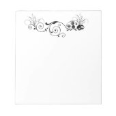 Ladybug mit lustigem Schwanz Notizblock (Vorderseite)