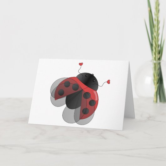 Ladybug mit Opernflügel Karte (Vorderseite)