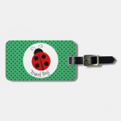 Ladybug mit Polka Dots Design Gepäckmarke Gepäckanhänger (Vorderseite horizontal)