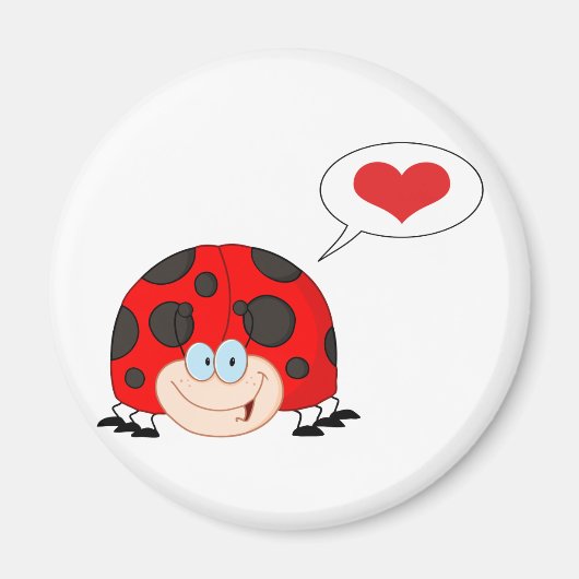 Ladybug mit Sprechblase Magnet (Vorne)