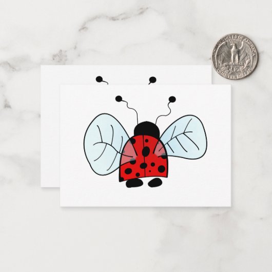 Ladybug Mitteilungskarte (Vorderseite/Rückseite Beispiel)