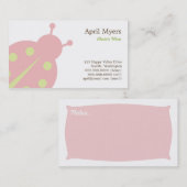 Ladybug Mommy Cards Telefonnummerkarte (Vorne/Hinten)