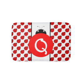 Ladybug Monogram Badematte
