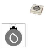 Ladybug Monogram Gummistempel (Stempel)