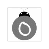 Ladybug Monogram Gummistempel (Prägung)
