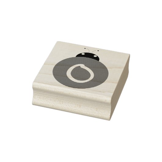 Ladybug Monogram Gummistempel (Stempel)