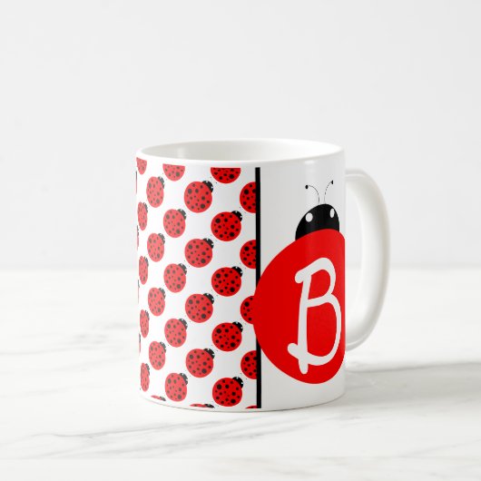 Ladybug Monogram Kaffeetasse (VorderseiteRechts)