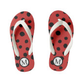 Ladybug Monogram ⎢ Kids Flip Flops Kinderbadesandalen (Fußbett)