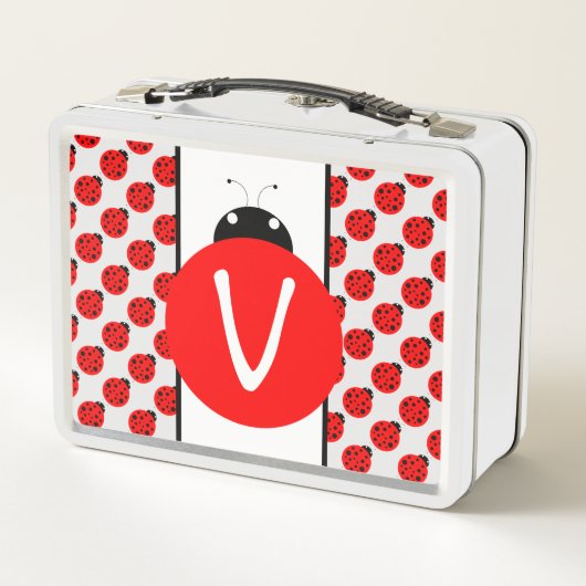 Ladybug Monogram Metall Brotdose (Rückseite)