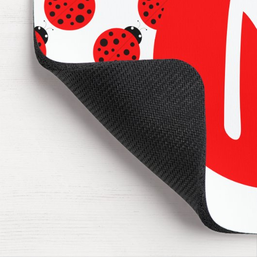 Ladybug Monogram Mousepad (Ecke)