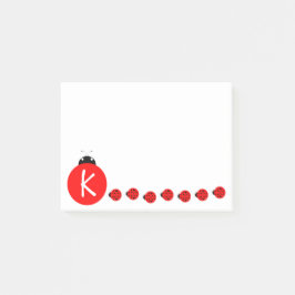 Ladybug Monogram Post-it Klebezettel