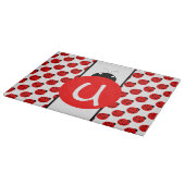 Ladybug Monogram Schneidebrett (Ecke)
