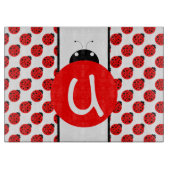 Ladybug Monogram Schneidebrett (Vorderseite)