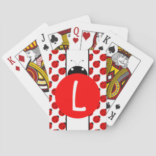 Ladybug Monogram Spielkarten