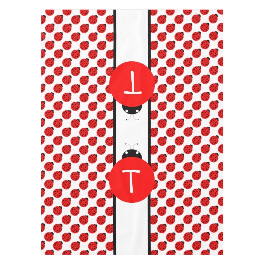 Ladybug Monogram Tischdecke (Vorderseite)
