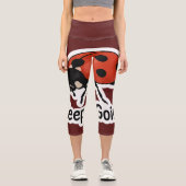 Ladybug Motivation Sticker Capri Leggings (Vorderseite)